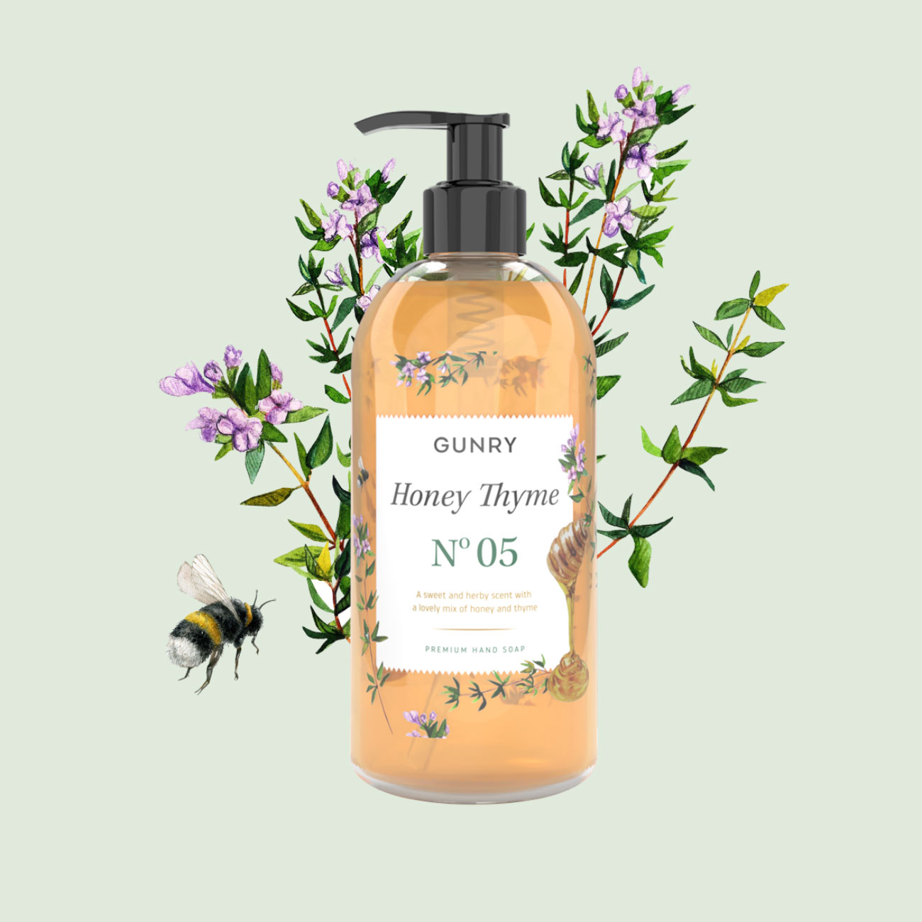 131050-Gunry-Handsoap-Classic-Botanica-Honey-Thyme