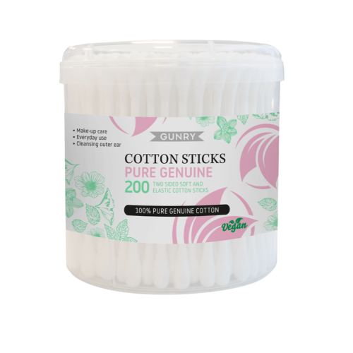 Gunry Cotton Sticks 200 pcs