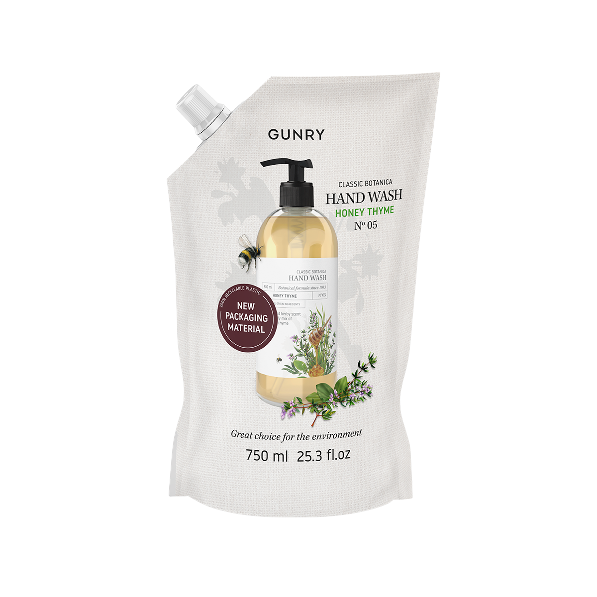 Gunry Handtvål Classic Botanica Honey Thyme Refill