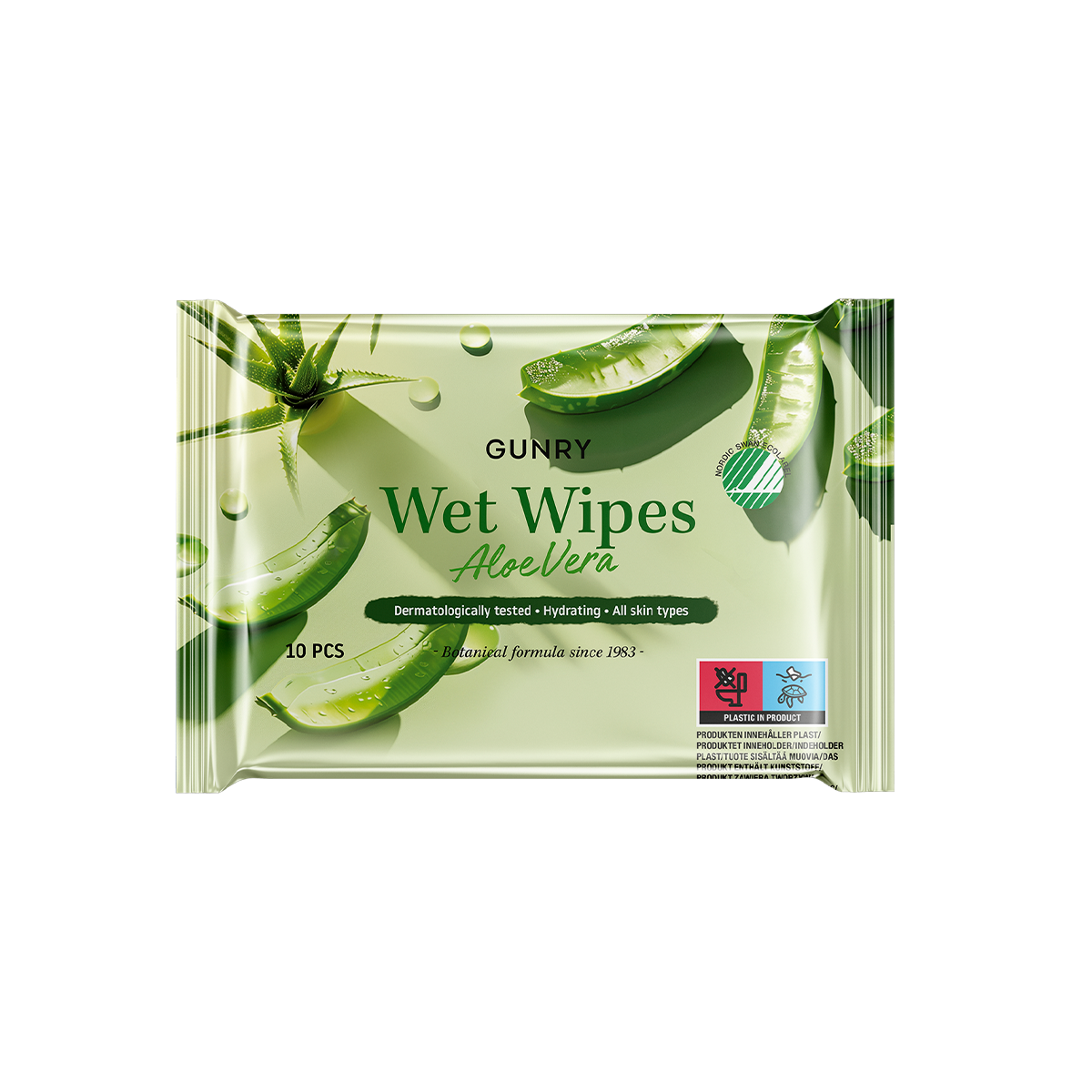 Gunry Wet Wipes Aloe Vera Svanen